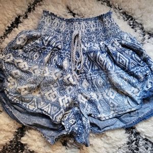Blue Tribal Shorts